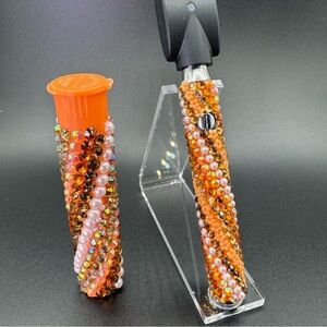 Orange Rhinestone 510 Threaded Battery & Matching J-Case💨